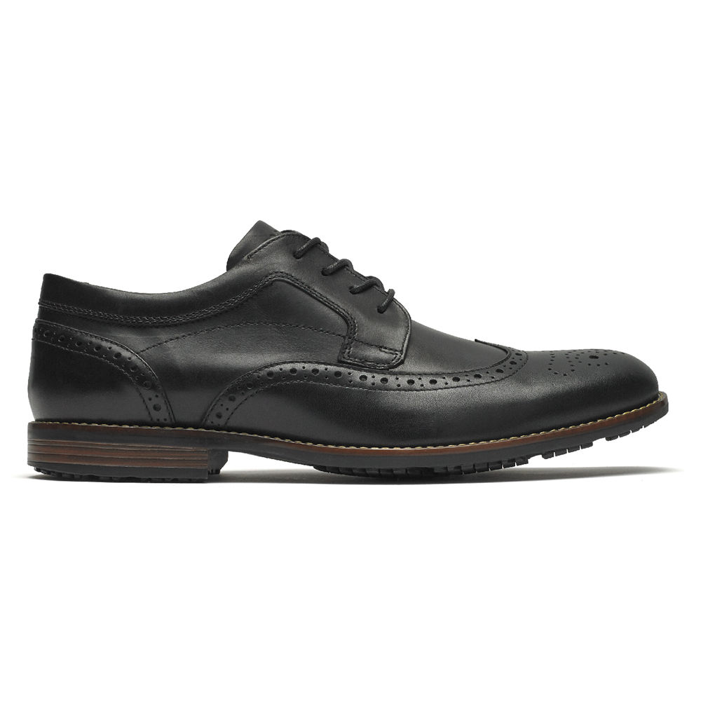 Sapatos Lace Ups Rockport Homem Pretas - Dustyn Wingtip - 32965WOLE